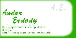 andor erdody business card